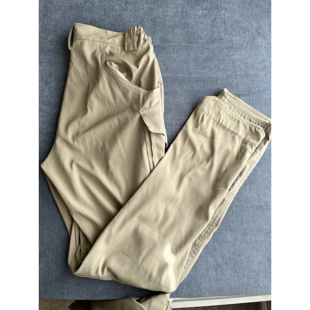 Men's Khaki Tactical Hike Fishing Shoot Utility Cargo Pants Med 32 X 32 Set Of 2